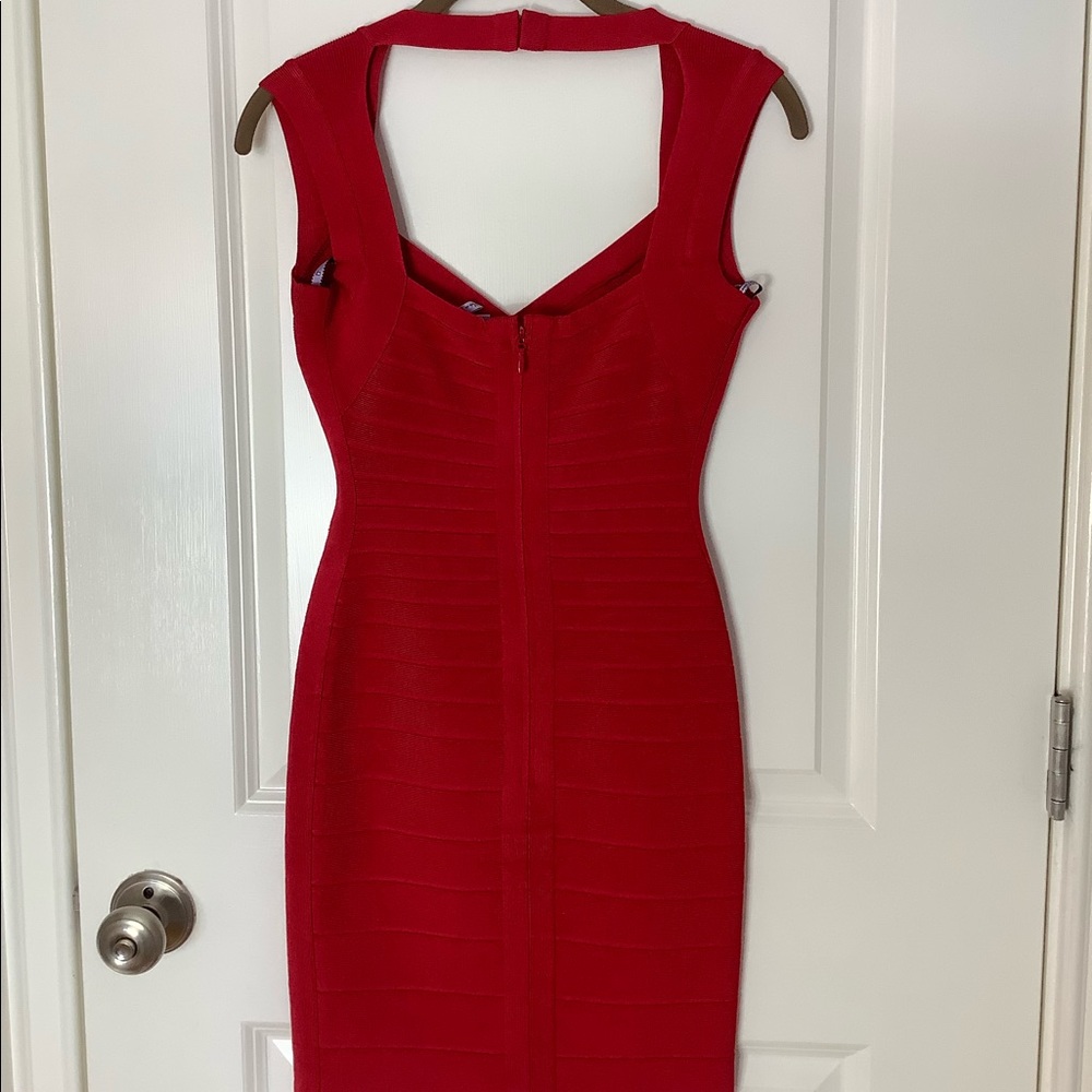 NWOT red Herve Leger bandage dress size Small - Picture 2 of 5
